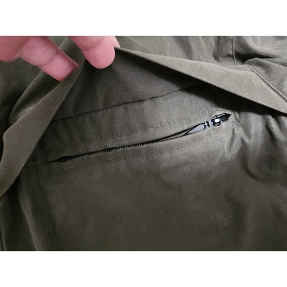 Vintage St Johns Bay Mens Large Parka Jacket Green Quilt Removable Hood Full Zip - Picture 13 of 15